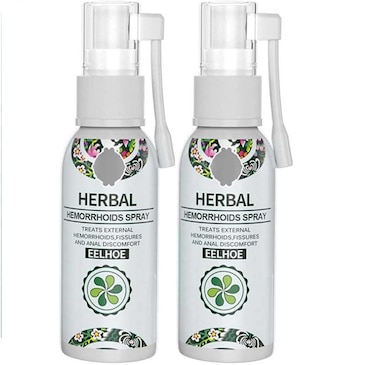 بخاخ عشبي طبيعي للبواسير - راحة سريعة للبواسير الداخلية والخارجية، بخاخ مهدئ للشرج، كريم لتخفيف البواسير لراحة مهدئة