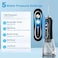جهاز تنظيف الأسنان بالماء - جهاز ري فموي محمول بخمسة أوضاع، مقاوم للماء بتصنيف IPX7، قابل لإعادة الشحن، منظف تقويم الأسنان والأسنان، لاسلكي، خزان سعة 300 مل للاستخدام المنزلي والسفر