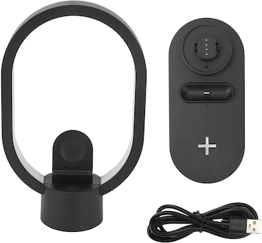 مصباح ليلي LED 4 في 1 بجانب السرير - شاحن لاسلكي، حامل للهاتف المحمول، مصباح طاولة سريع الشحن بقوة 15 وات مع مغناطيسية، شحن مريح ومتعدد الاستخدامات لغرفة النوم