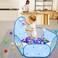 Kid Ball Pit with Basketball Hoop 4ft/120cm &ndash; Fun Ocean Pool Tent for Toddlers (1-6 Years), Zippered Storage Bag, No Smell, Healthy Pop-Up Play Tent for Boys &amp; Girls (Blue)