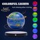 6-Inch Magnetic Floating Globe &ndash; Gravity Rotating Multi-Color Earth Globe with Clock Base and Touch Switch, Home &amp; Office Desk Decoration