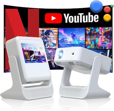 Portable Projector &ndash; Full HD 4K Support Smart Video Projector with WiFi 6 &amp; Bluetooth, Ideal for Home Theater, Gaming, and Outdoor Entertainment