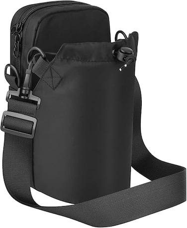 Water Bottle Bag Crossbody &ndash; Adjustable Shoulder Sling Carrier with Pocket, Fits 20&ndash;60oz Bottles for Hiking, Camping, Walking, Travel &amp; Fishing