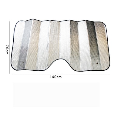 Foldable Car Front Windshield Sunshade with Suction Cups &ndash; Car Sunshade Umbrella for UV Protection, Heat Block, and Car Parking
