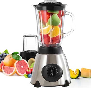 High Power Blender 2800W with 1.5L Glass Cup &ndash; 5 Speed Settings and Stainless Steel Blades for Smoothies, Juices, Shakes, and Food Preparation