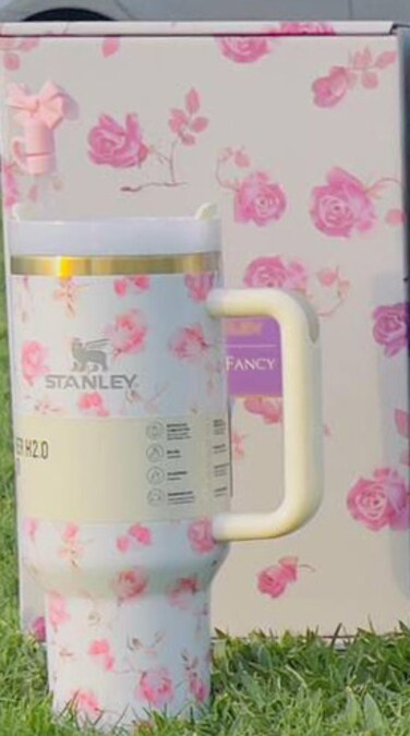 40oz Stainless Steel Insulated Tumbler &ndash; Floral Design, Hot &amp; Cold Beverage Mug, Perfect Gift