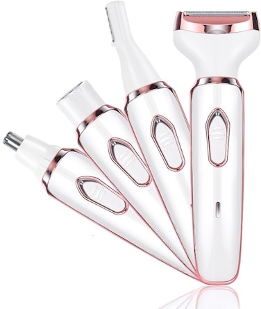 4 in 1 Cordless Epilator with Waterproof Design &ndash; Multifunctional Dry and Wet Facial Razors for Gentle, Precise, and Accurate Hair Removal and Shaving
