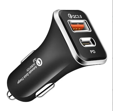 38W USB C PD &amp; QC3.0 Super Fast Charging Car Charger Adapter &ndash; Dual Ports for Quick Charging of Smartphones &amp; Devices
