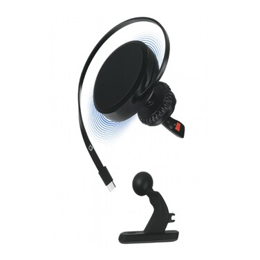 2-in-1 Telescopic Magnetic Holder with Wireless Charging, Adjustable Stand for Phones, Fast Charging and Secure Mounting for Car, Desk, and More