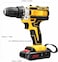 21V Cordless Electric Drill with Brush Motor &ndash; 2 Speed Adjustment, 18 Torque Settings, Rechargeable Power Drill for Wood, Metal, Plastic, and Home DIY Projects