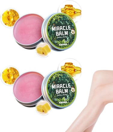 2 Pack Miracle Balm &ndash; Natural Soothing Formula for Legs, Arms &amp; Back   Sensio Balm with Herbal Ingredients for Relaxation, Comfort &amp; Nourishment