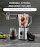 2 in 1 Professional Blender & Coffee Grinder with 1.5L Glass Jar & 300ml Grinding Cup, Stainless Steel Blades, Multi-Speed Control & Pulse Function