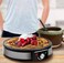 Electric Crepe Maker &amp; Dosa Maker 1200W, Non-Stick Cooking Plate, Quick 5-Second Heating, Pancake &amp; Roti Maker, Compact Black Griddle for Home Kitchen
