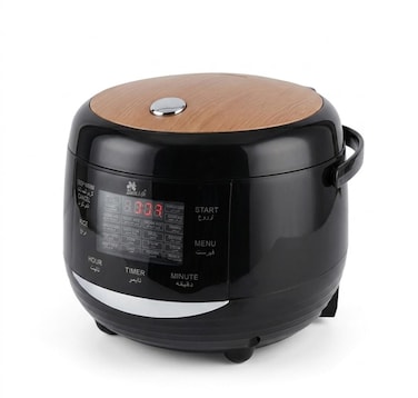 5L Electric Rice Cooker 850W, Multi-Function Automatic Rice Cooker with Keep Warm, Preset Timer, Non-Stick Inner Pot & Steamer for Rice, Soup and Meals