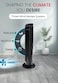 Tower Fan 3 Speed with Automatic Oscillation, 15-Hour Timer, Ionizer & LED Display, Natural Normal Sleep Modes, Quiet Cooling Fan for Home, Bedroom & Office – Black