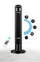 Tower Fan 3 Speed with Automatic Oscillation, 15-Hour Timer, Ionizer & LED Display, Natural Normal Sleep Modes, Quiet Cooling Fan for Home, Bedroom & Office – Black