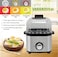 4 Slot Rapid Egg Cooker 360W Electric Egg Boiler   Stainless Steel Egg Tray with Measuring Cup & Egg Piercing Pin   Automatic Hard, Medium & Soft Boiled Egg Maker for Breakfast, Snacks & Tiffin