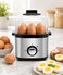 Electric Egg Cooker 4 Egg Capacity   Rapid Egg Boiler with Stainless Steel Tray, Measuring Water Cup & Piercing Pin   Automatic Hard, Medium & Soft Boiled Egg Maker for Breakfast, Lunch & Snacks