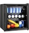 50L Beverage Refrigerator Mini Cooler with Glass Door   55W Compact Drinks Fridge with Adjustable Temperature Control & LED Light   Beverage Cooler for Cans, Bottles, Home, Office & Bar