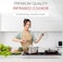 2 Burner Digital Infrared Cooker 3400W   Portable Double Ring Electric Stove with Touch & Knob Controls   Adjustable Temperature Tempered Glass Panel & Overheat Protection