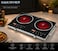 2 Burner Digital Infrared Cooker 3400W   Portable Double Ring Electric Stove with Touch & Knob Controls   Adjustable Temperature Tempered Glass Panel & Overheat Protection