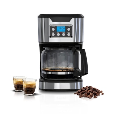 Programmable Drip Coffee Machine 1.8L 900W, Automatic Coffee Maker with LCD Display, 24H Timer, Keep Warm Function, Anti-Drip & 40-Minute Auto Shut-Off