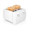 4 Slice Toaster 7 Heat Settings, 4-Slice Bread Toaster with Adjustable Browning Control, Wide Slots, Removable Crumb Tray, Compact Electric Toaster