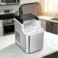Portable Ice Maker Machine 3L, Countertop Ice Cube Maker, 24 Ice Cubes per Cycle, Digital Display, Timer, Automatic On/Off, Compact Ice Maker for Home, Office & Parties