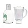 2 in 1 Blender & Grinder 1.5L, High-Speed Electric Blender with 300ml Grinder Jar, 2-Speed & Pulse Function, Stainless Steel Blades, Ice Crushing & Coffee Grinding
