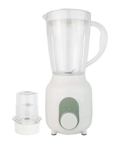 2 in 1 Blender & Grinder 1.5L, High-Speed Electric Blender with 300ml Grinder Jar, 2-Speed & Pulse Function, Stainless Steel Blades, Ice Crushing & Coffee Grinding