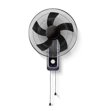 16 Inch Wall Fan 60W, High-Speed 5-Blade Powerful Airflow, 3-Speed Control, Wide Oscillation, Quiet Operation, Durable Wall-Mounted Electric Fan for Home, Office &amp; Bedroom &ndash; Black