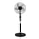 Stand Fan 16 Inch 60W with Copper Motor, 5-Blade Powerful Airflow, 3-Speed Control, 1-Hour Timer, Adjustable Height, Wide Oscillation, Quiet &amp; Energy-Efficient Cooling Fan &ndash; Black