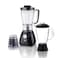 3 in 1 Blender  550W, 1.8L Plastic Jar + 1.5L Glass Jar, Grinder Mill, 4-Speed Control, Stainless Steel Blades, Auto Clean, Safety Lock, Multi-Function Blender