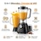 3 in 1 Multi-Function Blender 550W, 1.8L Plastic & 1.5L Glass Jars, Grinder Mill, 4-Speed Control, Stainless Steel Blades, Auto Clean & Safety Lock, Kitchen Blender Mixer Grinder