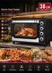 38L Electric Oven Toaster Grill, 2000W OTG Oven with Adjustable Temperature, 60-Minute Timer, Glass Door, Double Interior Light, Baking Tray &amp; Rack for Toast, Bake, Grill, Roast &amp; Pizza