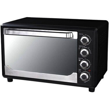 38L Electric Oven Toaster Grill, 2000W OTG Oven with Adjustable Temperature, 60-Minute Timer, Glass Door, Double Interior Light, Baking Tray &amp; Rack for Toast, Bake, Grill, Roast &amp; Pizza
