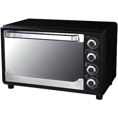 38L Electric Toaster Oven & Grill, Multi-Function OTG Countertop Oven with Temperature Control, 60-Min Timer, Glass Door, Baking Tray, Wire Rack & Interior Light for Home Kitchen