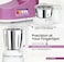 3 in 1 Mixer Grinder & Blender, Made in India Heavy Duty Kitchen Grinder with Stainless Steel Sharp Blades, 3 Speed Settings & Pulse Function, 1.5L Mixing Jar, 1L Grinding Jar & 0.5L Mill Jar