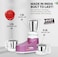 3 in 1 Mixer Grinder & Blender, Made in India Heavy Duty Kitchen Grinder with Stainless Steel Sharp Blades, 3 Speed Settings & Pulse Function, 1.5L Mixing Jar, 1L Grinding Jar & 0.5L Mill Jar