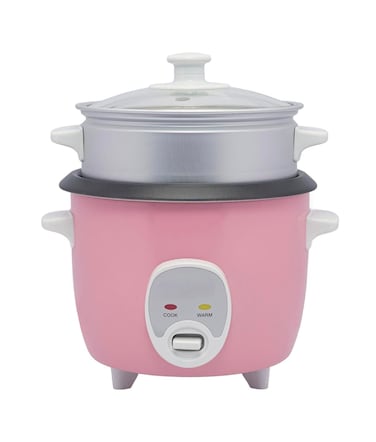 0.6L Mini Multi Cooker & Rice Cooker, One-Touch Electric Cooker with 12-Hour Keep Warm Function, Water Level Indicator & Steam Tray for Rice, Eggs, Vegetables & Boiling