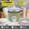 Mini Electric Multi Rice Cooker 0.6L, Compact Multi Cooker with One-Touch Operation, 12-Hour Keep Warm, Water Level Indicator & Steam Basket for Rice, Eggs, Vegetables & Boiling