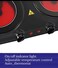 Double Ceramic Electric Hot Plate 2000W, 2 Burner Portable Cooktop Stove with Easy-Clean Ceramic Glass Surface, Fast & Efficient Heating for Home, Kitchen, Office & Camping