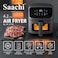 4.5L Air Fryer Digital Touch Control, 8 Preset Programs, Viewing Window, Adjustable Temperature, 60-Min Timer, Oil-Free Cooking, Dishwasher Safe