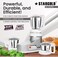 3 in 1 Mixer Grinder & Blender, Heavy Duty Kitchen Food Processor with Stainless Steel Sharp Blades, 3 Speed Settings & Pulse Function, 1.5L Blender Jar, 1L Grinding Jar & 0.5L Chutney/Mill Jar
