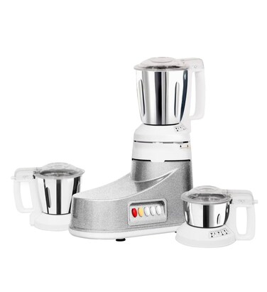 3 in 1 Mixer Grinder & Blender, Heavy Duty Kitchen Food Processor with Stainless Steel Sharp Blades, 3 Speed Settings & Pulse Function, 1.5L Blender Jar, 1L Grinding Jar & 0.5L Chutney/Mill Jar
