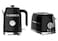 Retro Style Kettle &amp; Toaster Combo, 1.7L Electric Kettle with Filter &amp; Auto Shut-Off, 800W 2 Slice Toaster with Defrost &amp; Reheat Functions, Black