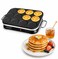 2 in 1 Electric Pancake &amp; Mini Crepe Maker 1600W, 12-Cavity Non-Stick Pancake Maker with Automatic Temperature Control &amp; Cool-Touch Handles