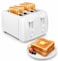 4 Slice Electric Toaster, 7 Heat Settings with Adjustable Browning Control, Wide Bread Slots, Removable Crumb Tray &amp; Compact Design