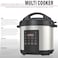 6L Smart Digital Electric Multi Cooker Pressure Cooker, Multi-Function Rice Cooker with Stainless Steel Inner Pot, Programmable Cooking Modes for Rice, Soup, Steam, Yogurt & Slow Cooking