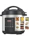 6L Smart Digital Electric Multi Cooker Pressure Cooker, Multi-Function Rice Cooker with Stainless Steel Inner Pot, Programmable Cooking Modes for Rice, Soup, Steam, Yogurt & Slow Cooking